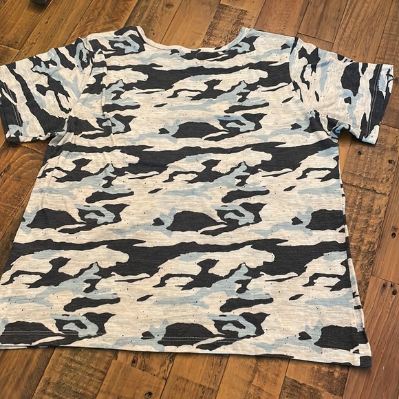 MONROW short sleeve blue Camo tee - Picture 3 of 6